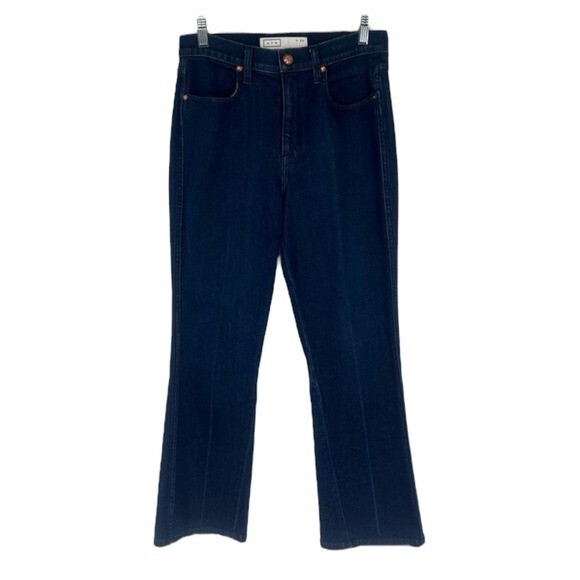 AYR The RSVP Dark Wash High Rise Boot Leg Kick Bohemian Classic Denim Jeans 30