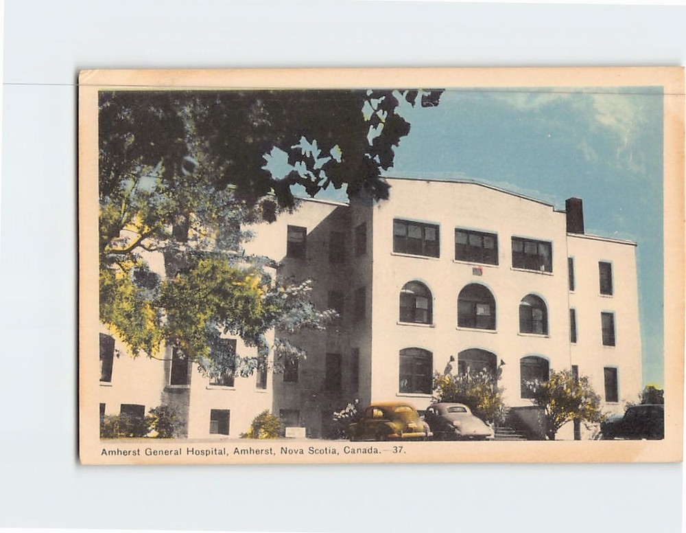 Postcard Amherst General Hospital Amherst Nova Scotia Canada