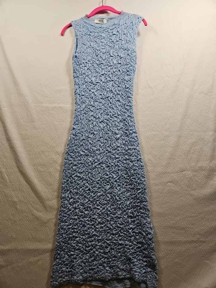 ASTR The Label Scrunch Body-Con Dress, Blue, Size Small
