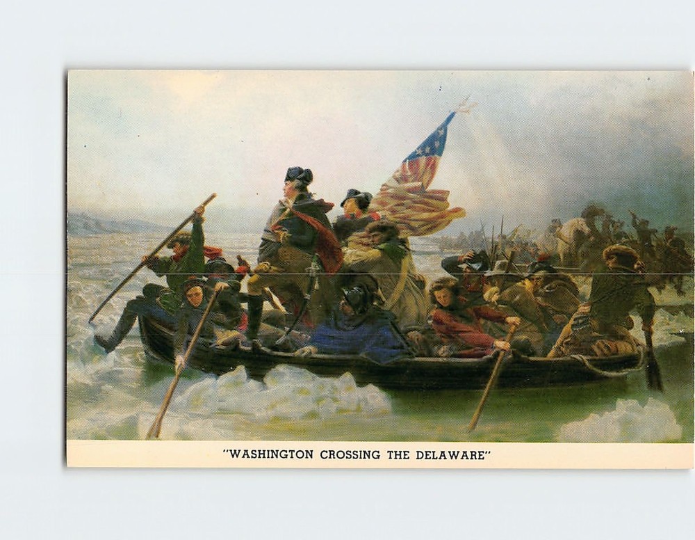 Postcard Washington Crossing the Delaware Painting by Emanuel Leutze
