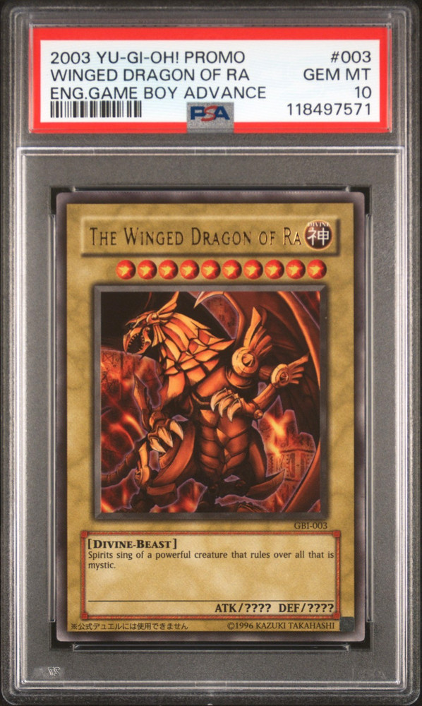 2003 Yu-Gi-Oh! Winged Dragon Of Ra Gb Advance Promo #003 Psa 10RCH IS ACCEPTING CONSIGNMENTS! UP TO 95% PAYOUTS!