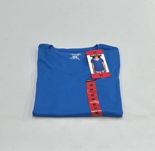 Kirkland Signature Women's Pima Cotton Tee, Blue, Size M