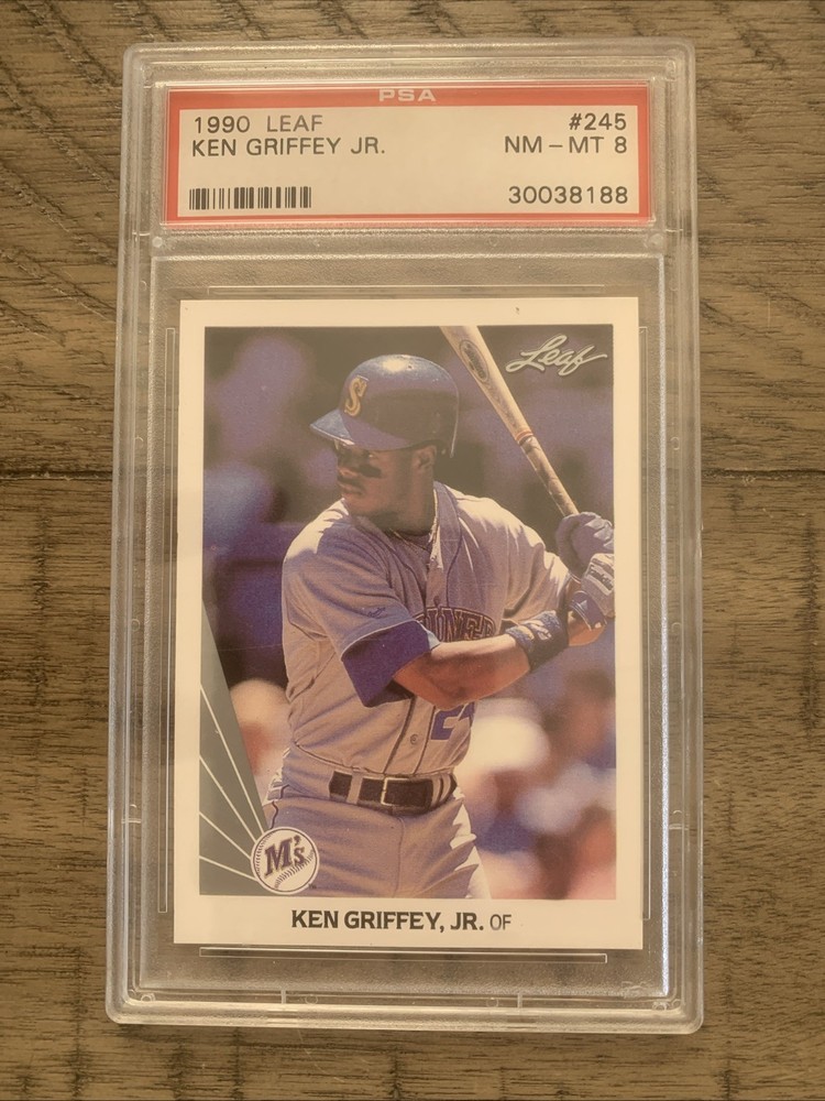 1990 Leaf: Ken Griffey Jr- Second Year #245. NM-MINT. PSA 8!