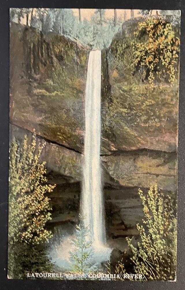 Oregon OR Columbia River Latourell Falls Vintage Postcard c1910s