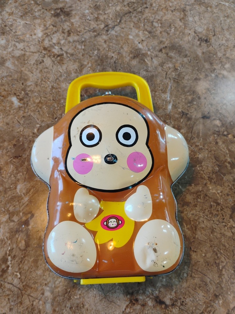 1995 Sanrio Monkichi Plastic/Tin Lunchbox Vintage Very Rare HTF!!!!!!
