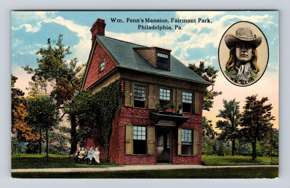 Philadelphia PA-Pennsylvania Penn's Mansion Fairmount Park Vintage Postcard