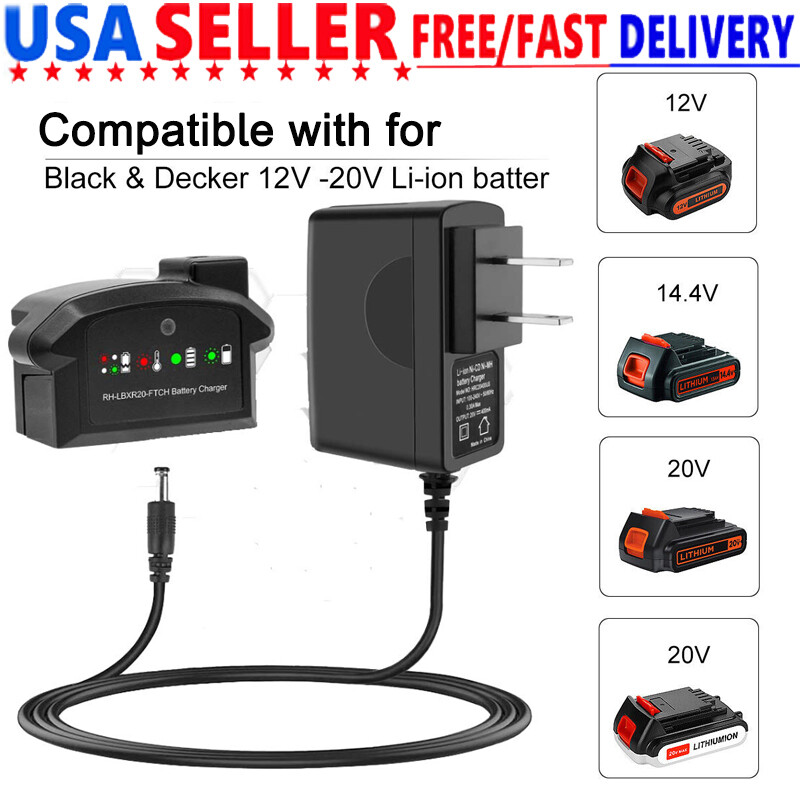 Black Decker 20V LBXR20 Lithium Battery Charger LCS1620  
