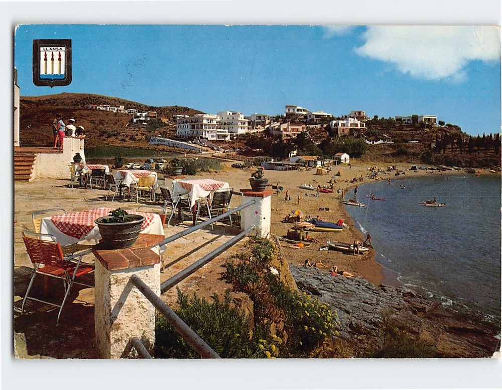 Postcard Grifeu Beach Llansa Costa Brava Spain
