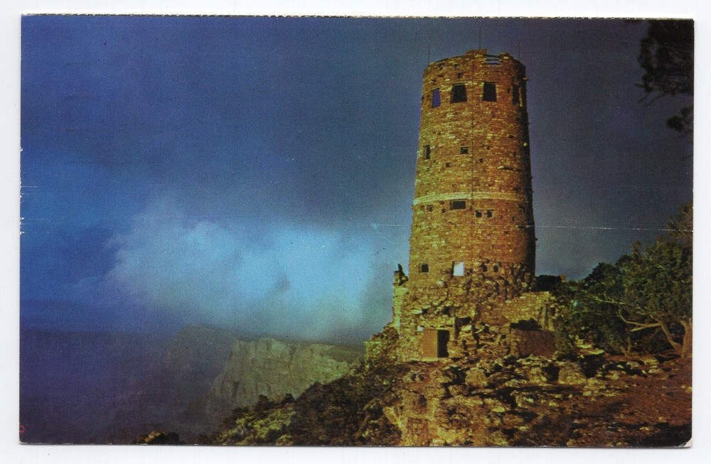 1970s? Chrome - CLOSEOUT - Hopi Watch Tower, Grand Canyon Nat'l Park - Arizona