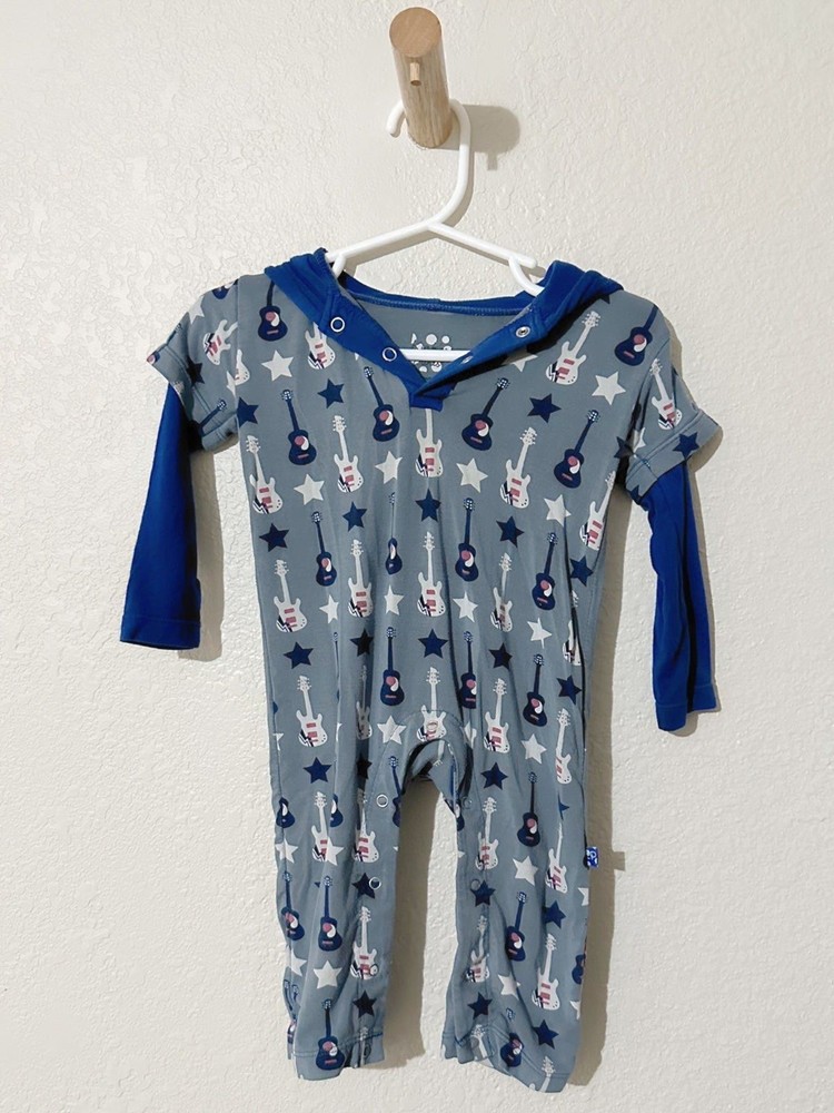 Kickee Pants Bamboo Guitar Romper 3-6 Month
