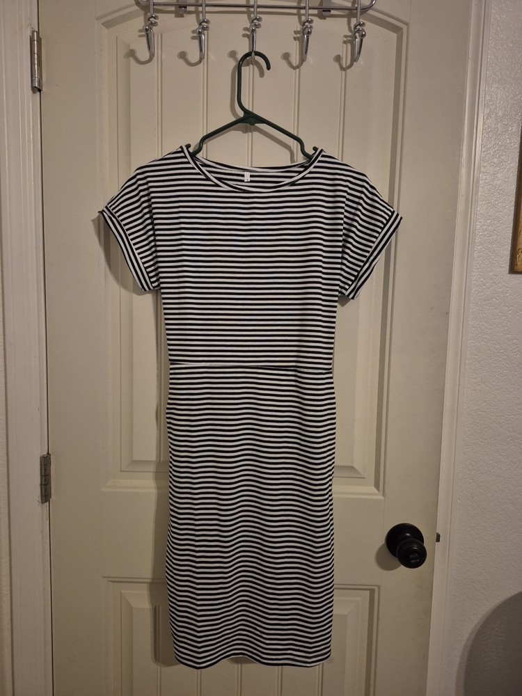 Black And White Striped Dress
