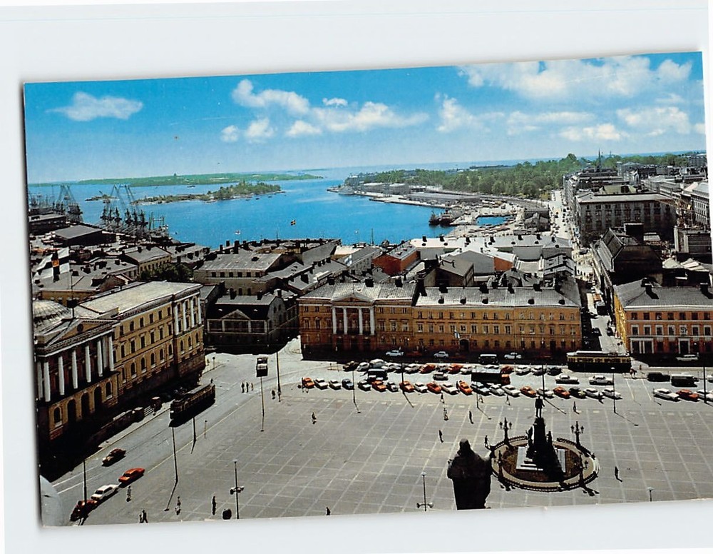 Postcard The Senaatintori Square Helsinki Finland