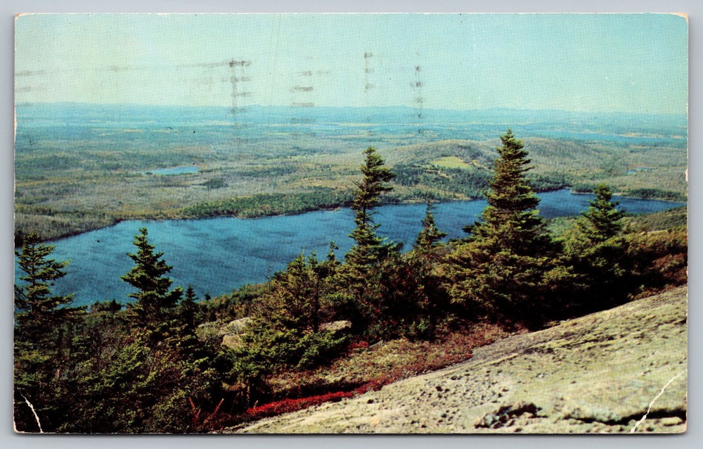 Eagle Lake Postcard from Cadillac Mountain in Acadia National Park Maine F1-image