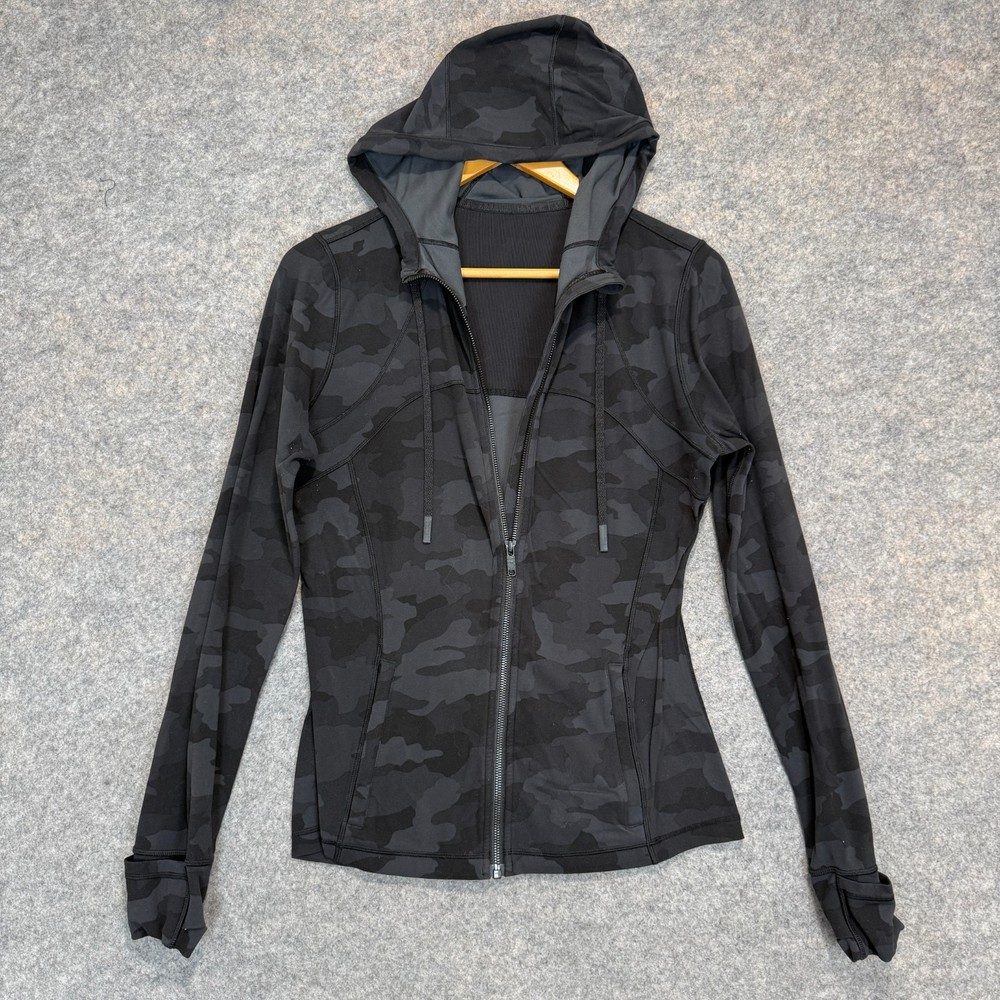 Lululemon Camo Define Jacket Womens 10 Nulu Heritage Activewear Zip Hooded