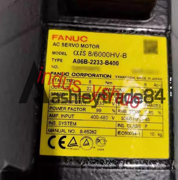 1PCS Used Fanuc Servo Motor A06B-0233-B400