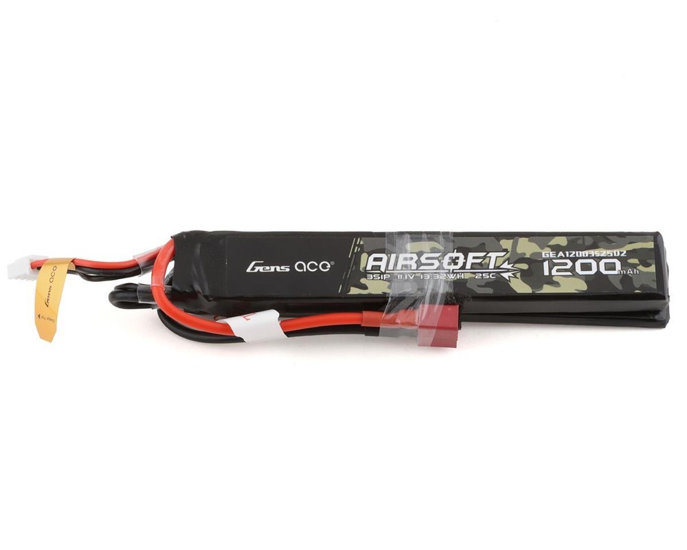 Gens Ace 3S 25C Airsoft Butterfly LiPo Battery w/Deans Plug (11.1V/1200mAh)-image