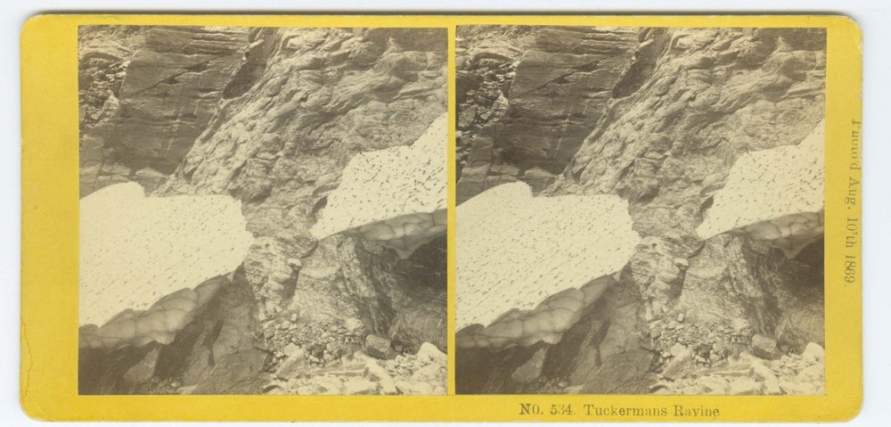 D1509~ NEW HAMPSHIRE – Tuckerman Ravine c.1860s Stereoview - Kilburn