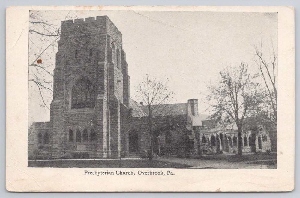 Presbyterian Church Overbrook PA Royal Pub Co Historic Postcard