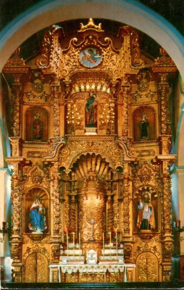 Postcard Chrome The Golden Altar Church of San Jose Panama City  P1544