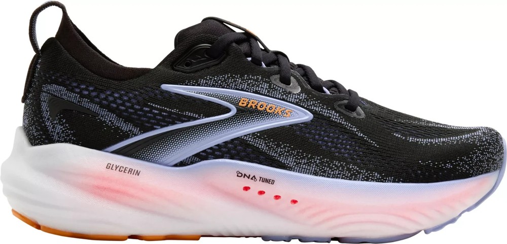 FULL SIZE Brooks Women's Glycerin 22 Running Shoes Black/Blue/Orange Medium/B