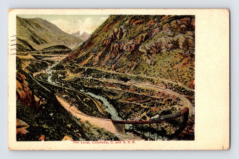 Postcard Colorado Georgetown CO Loop Railroad Train 1908 Posted Divided Back