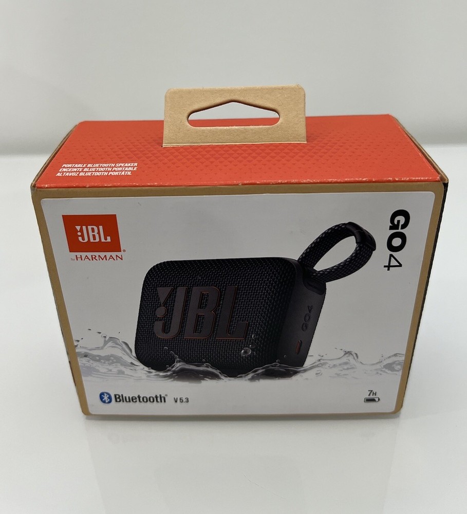 JBL Go 4 Portable Bluetooth Speaker - Black - Brand New in Box