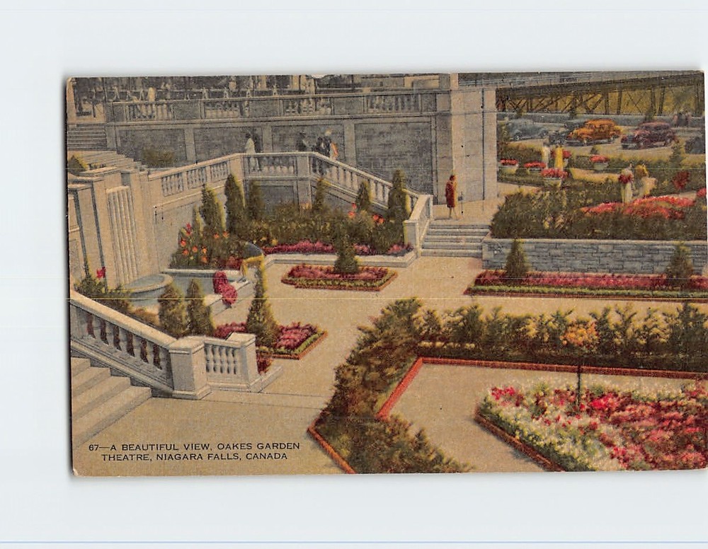 Postcard Oakes Garden Theatre Niagara Falls Ontario Canada