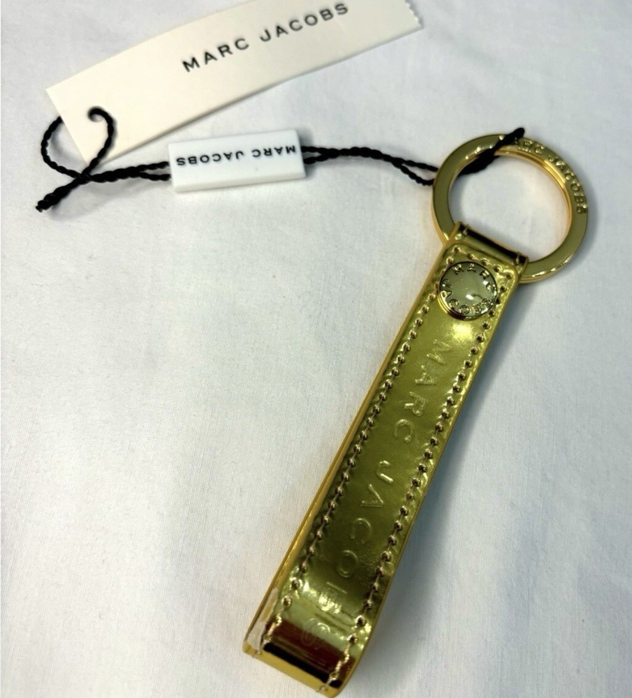 Marc Jacobs Gold Shiny Key Chain NWT
