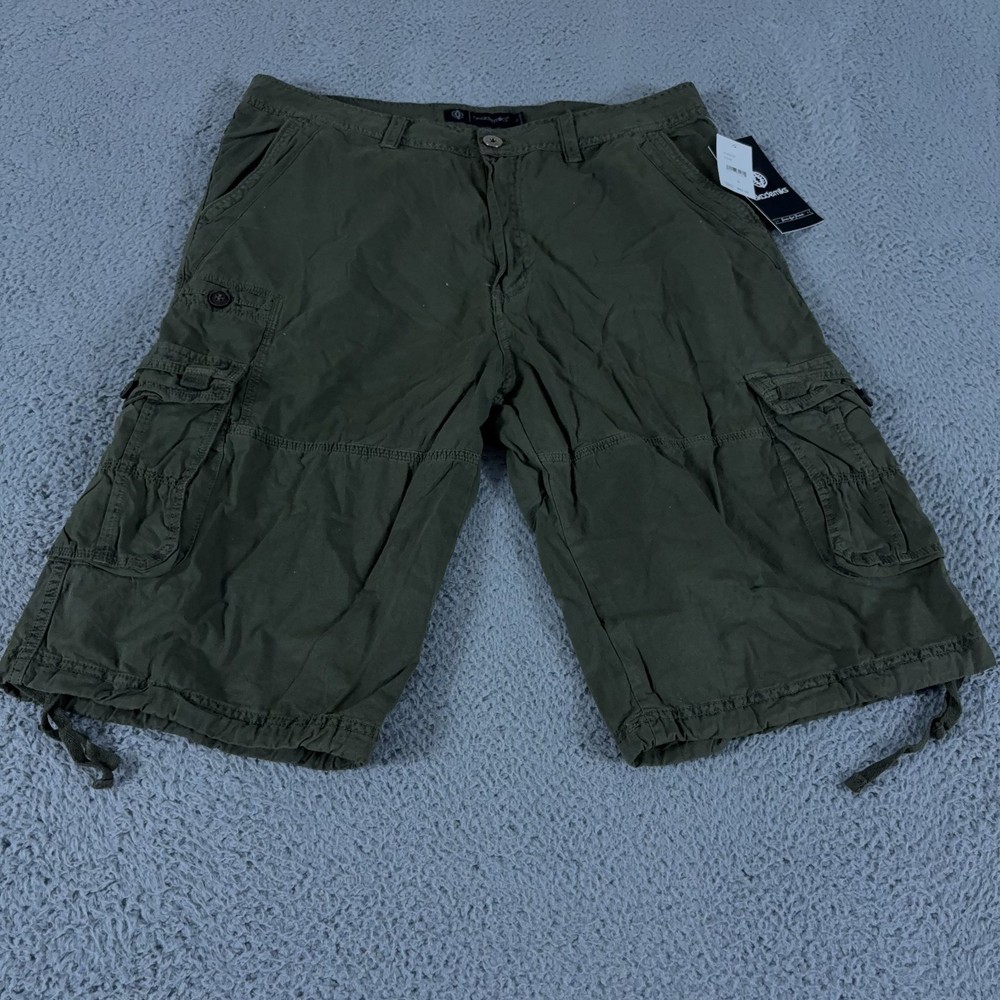 Akademiks Shorts Mens 36 Green Cargo 13