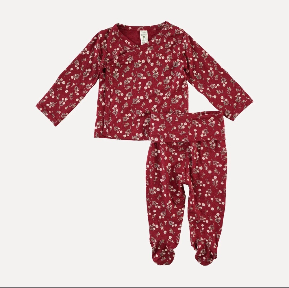 NIB Kate Quinn 0-3m Bamboo Wrap Layette Set Garden Tiny Chamomile Peter Rabbit