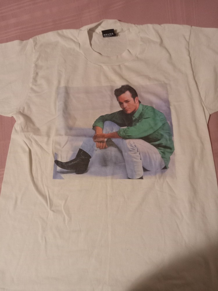 Vintage 90210 Beverly Hills TV Dylan Ringer Tee Shirt 90s White Made USA CLEAN!