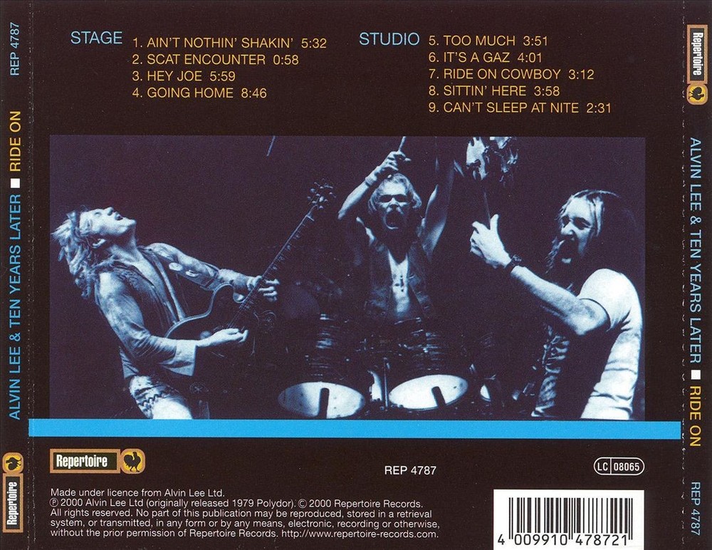 Alvin Lee Ten Years Later: Ride On New Cd