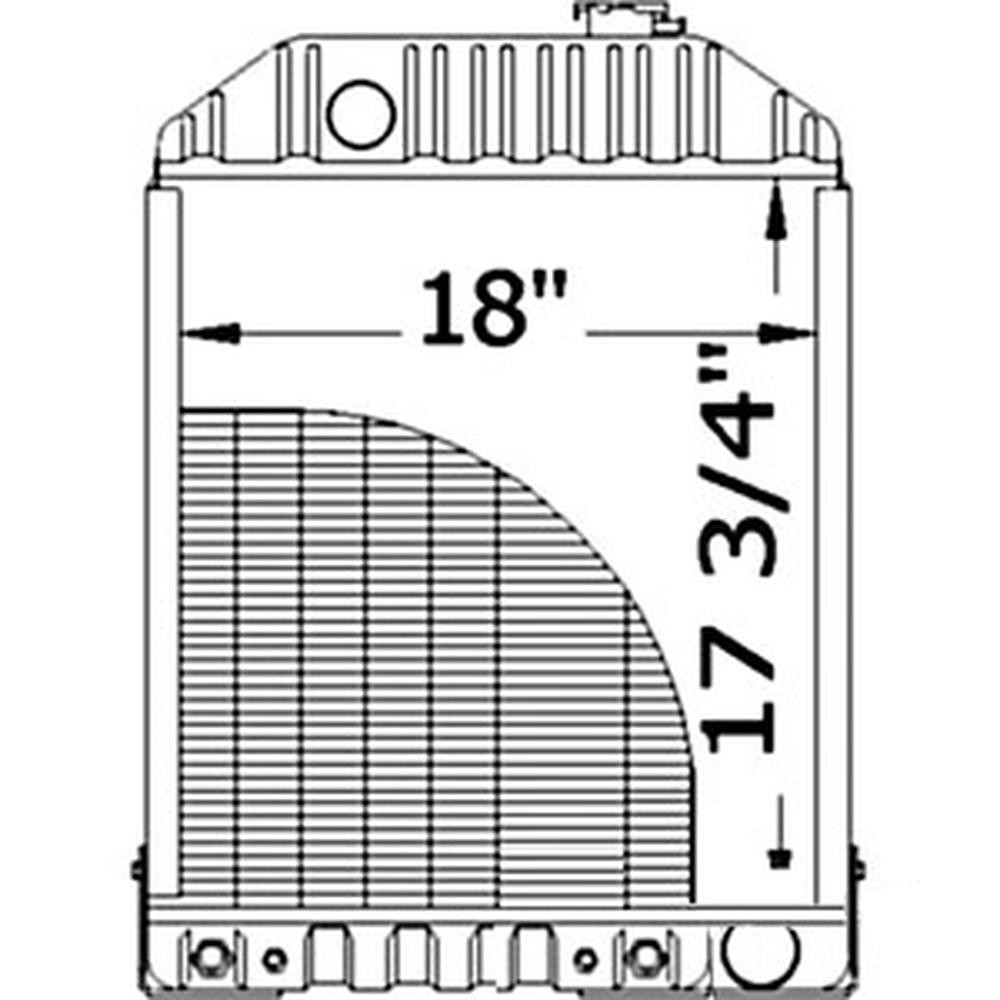 219534 Tractor Radiator - 17 3/4 x 18 x 2 3/4 Fits Ford/New Holland