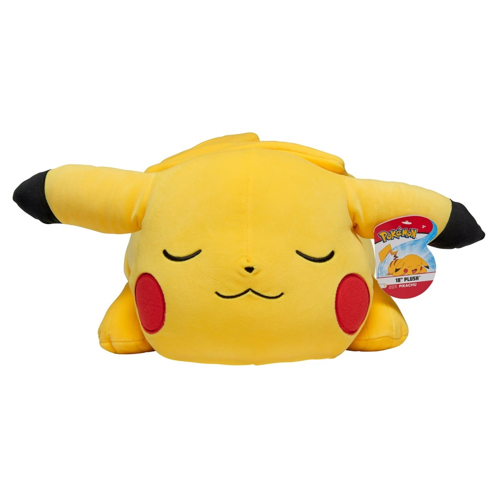 Pokemon 18” Sleeping Pikachu Soft Jumbo Large Plush Pillow Buddy - NEW W/ TAGS