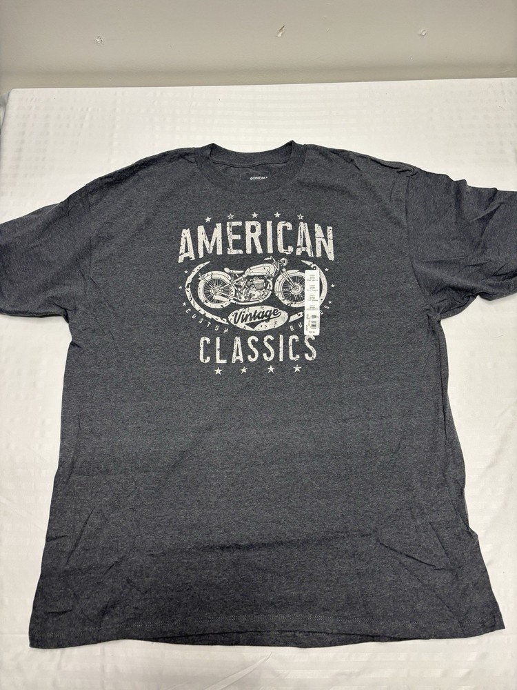 Celebrate Patriotic Gray 2XB Mens Short Sleeve T Shirt Classic Muscle Sonoma