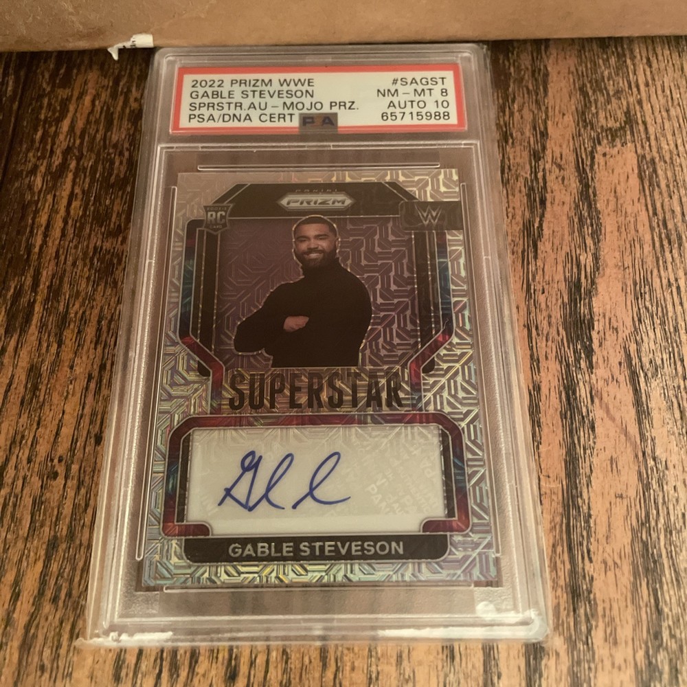 2022 Prizm WWE Gable Steveson Superstar Auto mojo/25 🔥 PSA/DNA cert!