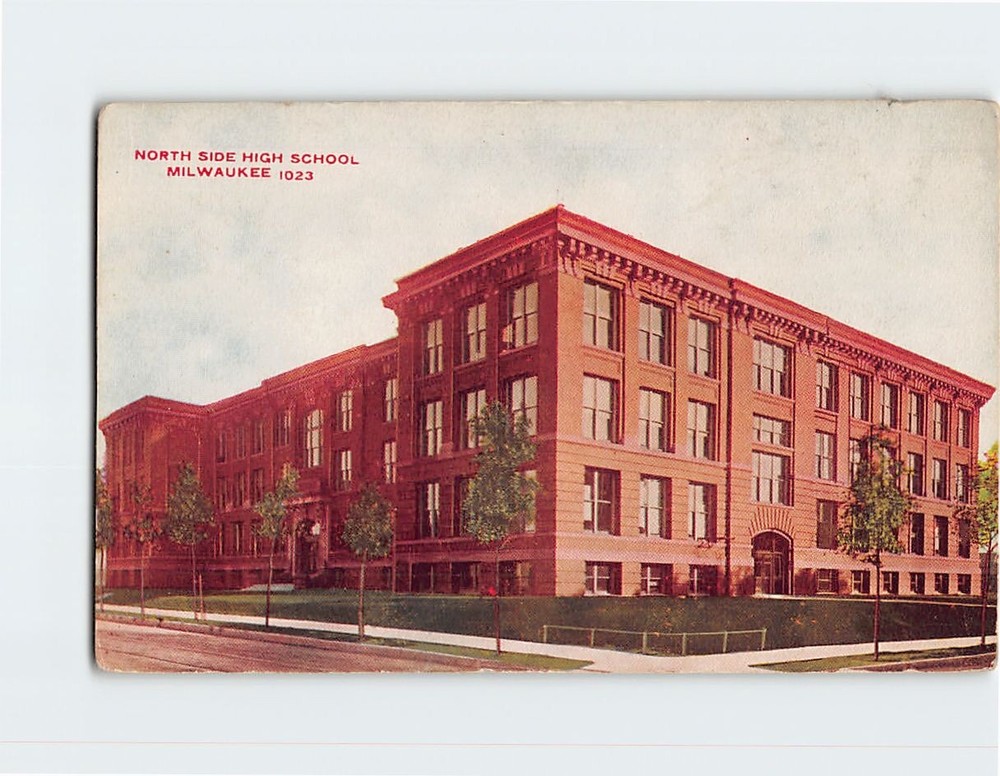 Postcard North Side High School Milwaukee Wisconsin USA