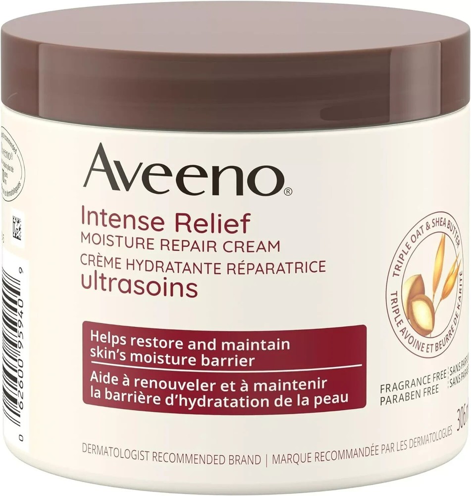 Aveeno Intense Relief Unscented Moisture Repair Cream 306mL for Deep Hydration