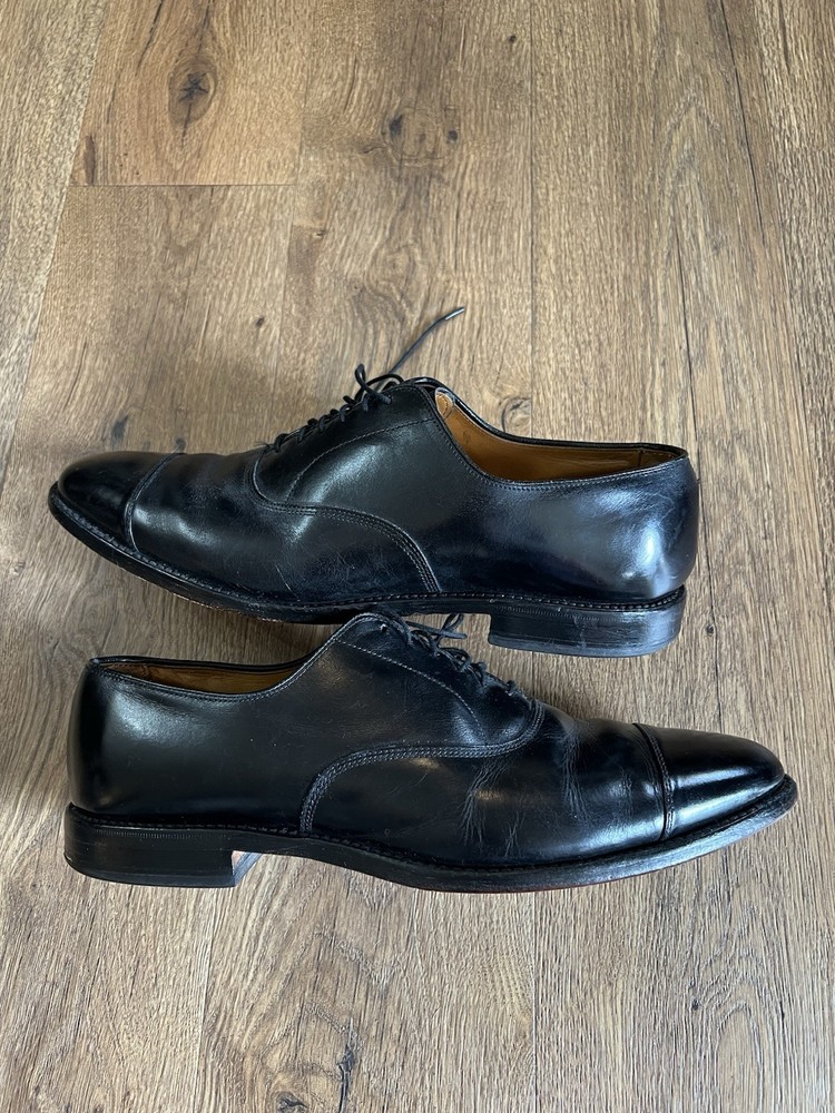 Allen Edmonds Park Avenue Cap Toe Oxford Dress Shoes Black Leather Mens 11.5