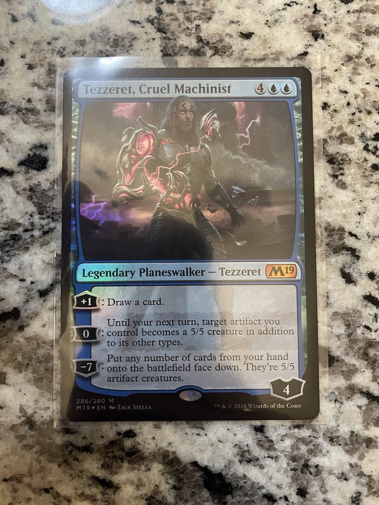 MTG - Tezzeret, Cruel Machinist FOIL MYTHIC Core Set 2019 #286 Near Mint