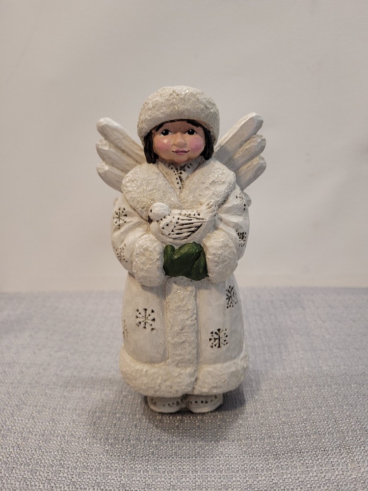 Midwest Cannon Falls Pam P. Schifferl Winter White Angel Dove Figurine