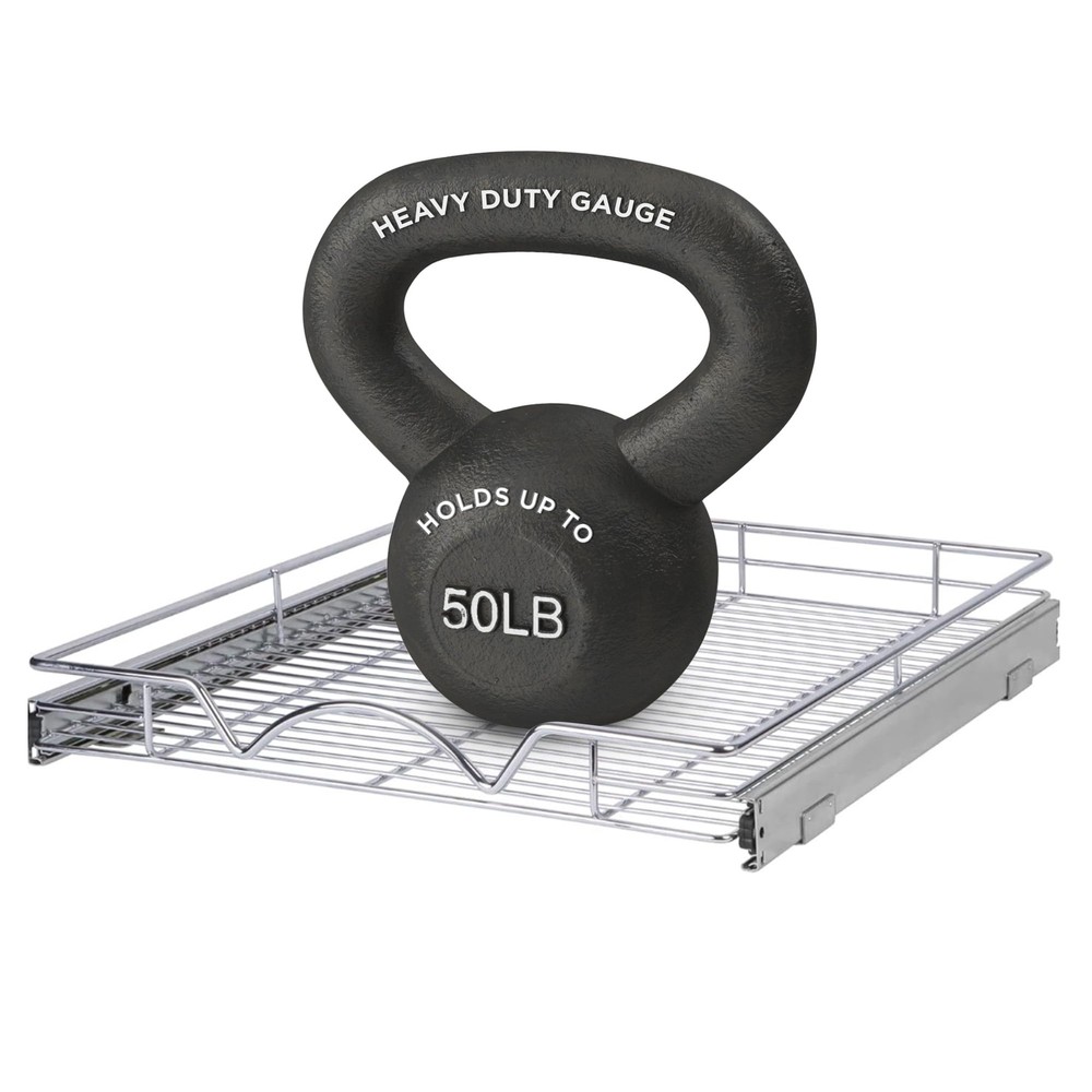 Pull Out Cabinet Organizer, Heavy Duty Caddy w/Lifetime Limited Warranty -24”...