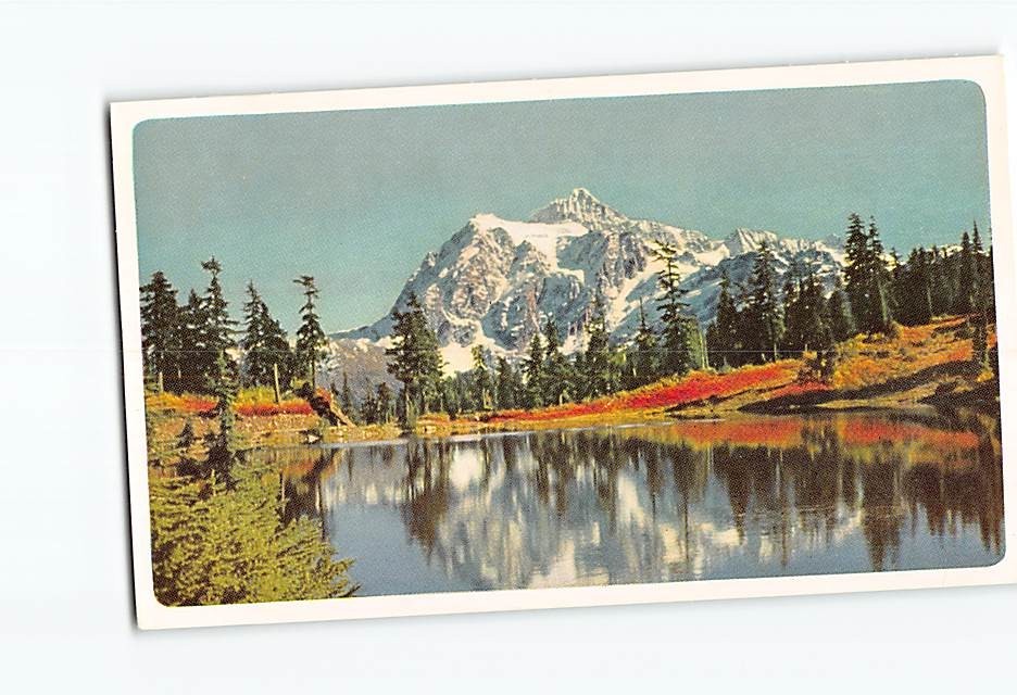 Postcard View of Washingtons Mt. Baker National Forest and Mt. Shuksan WA USA