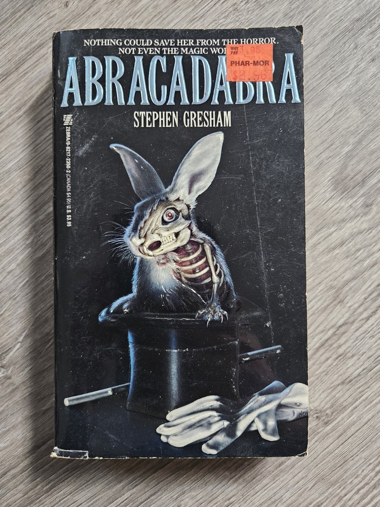 Abracadabra Stephen Gresham Vintage Paperback Book Horror Novel 1988 Zebra Books-image
