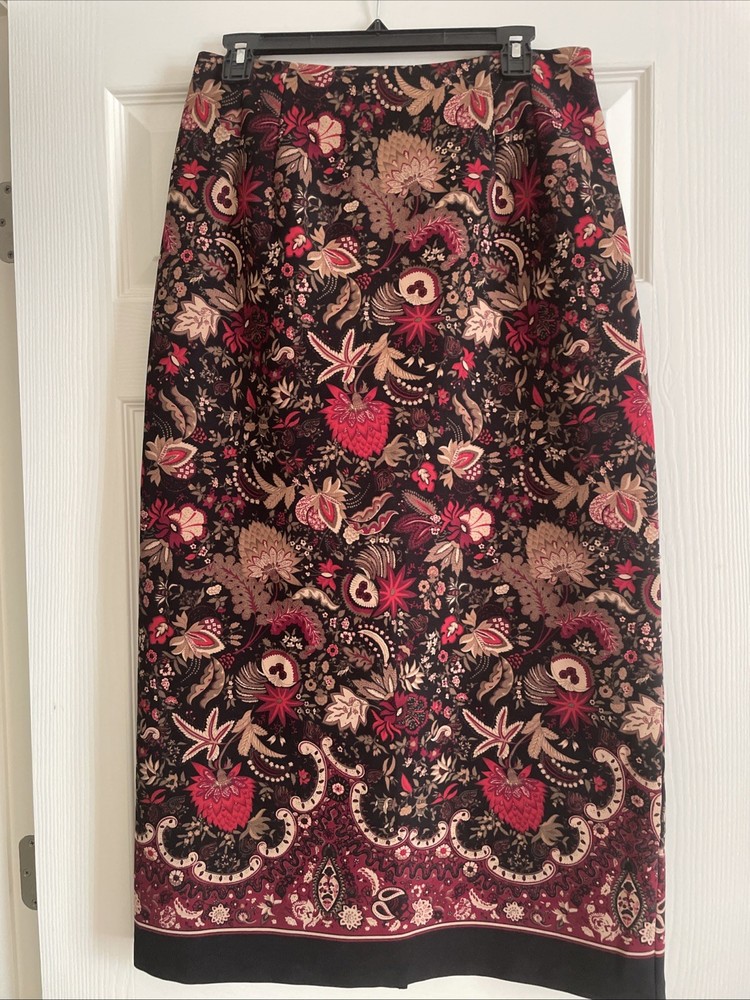 Vintage Briggs New York Long Pencil Skirt Size 12 Velvety Soft Touch