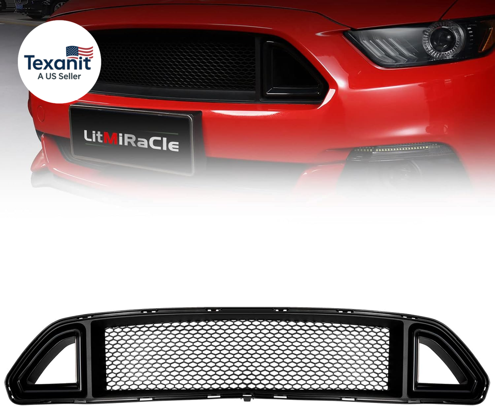 Grilles & Grille Guards - Mesh Front Bumper Upper Hood Grille Grill, Compatible