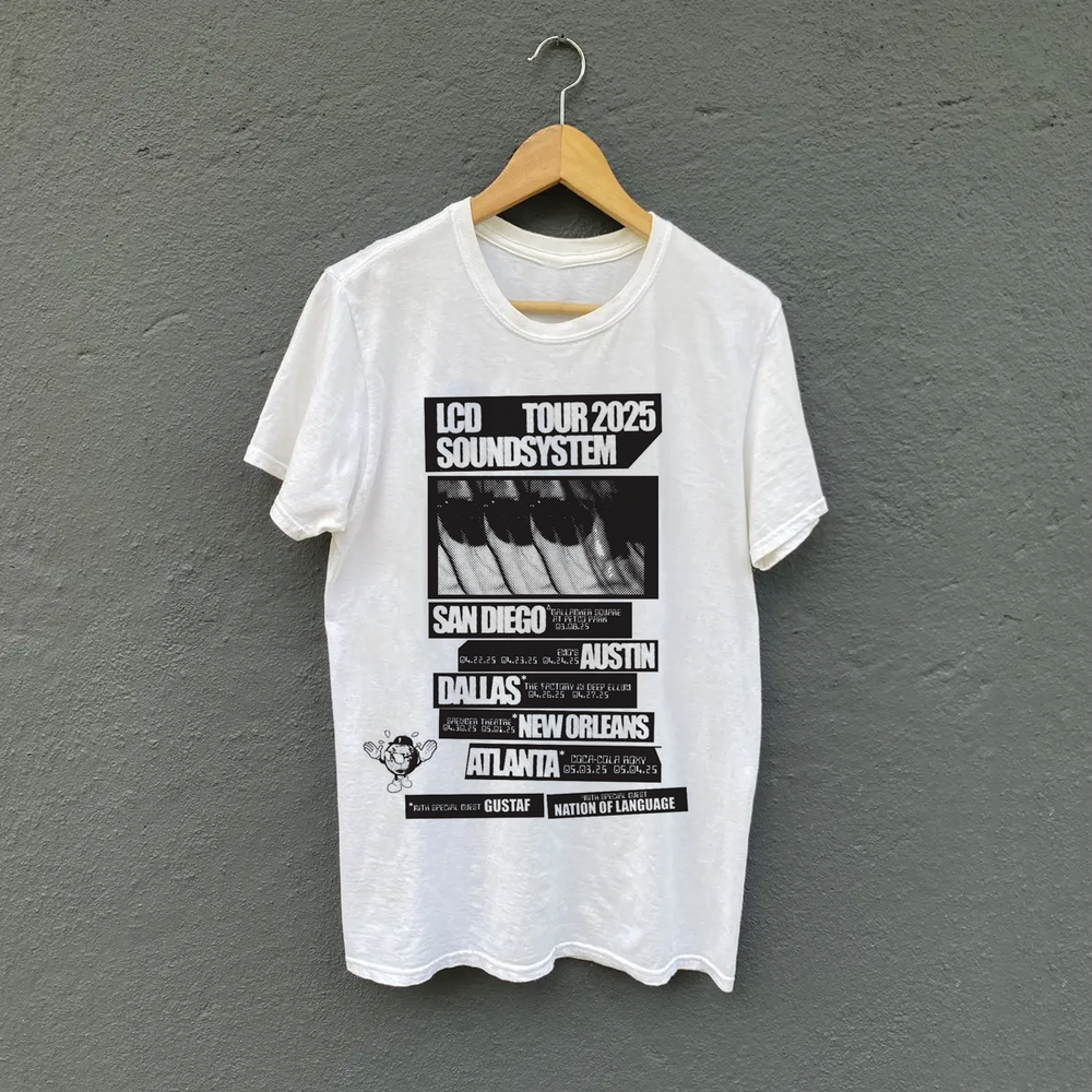 LCD Soundsystem 2025 North American Tour T-Shirt Sizes S to 5XL