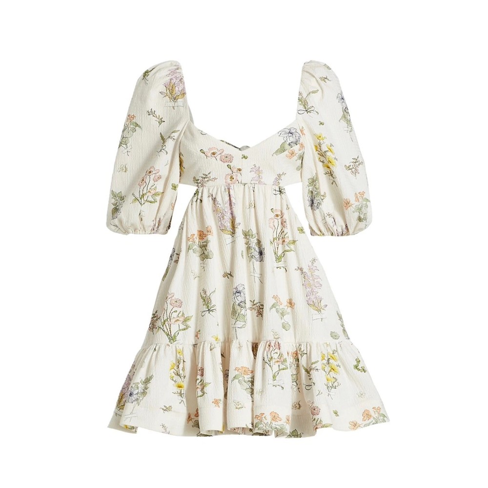 Zimmermann Jeannie Puff-Sleeve Minidress size 2, WORN ONLY ONCE