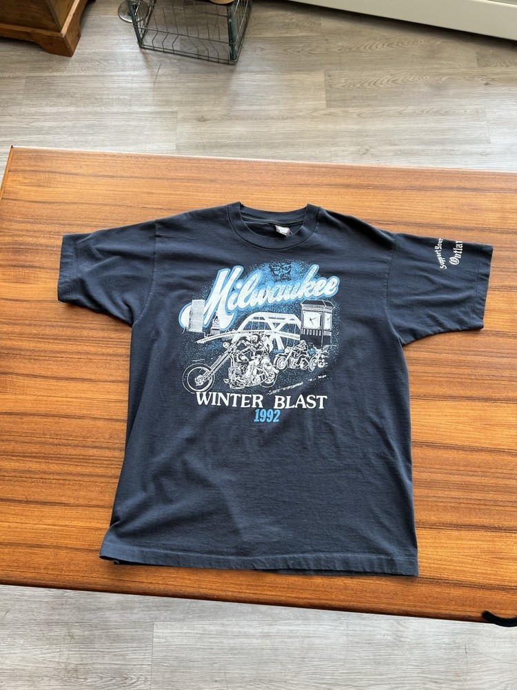Vintage Milwaukee outlaws mc Winter Blast Shirt Size XL