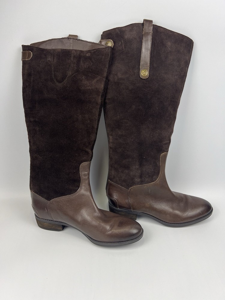 Sam Edelman Pembrooke Brown Suede Tall Riding Boots Women’s Size 7.5